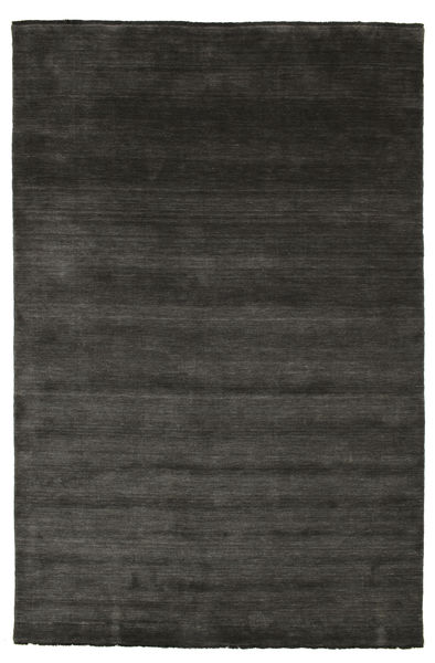  Wollteppich 200X300 Handloom Fringes Schwarz/Grau Teppich 