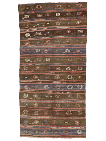 Kelim Vintage Türkei Teppich 162X320 Läufer Braun/Rot (Wolle, Türkei)