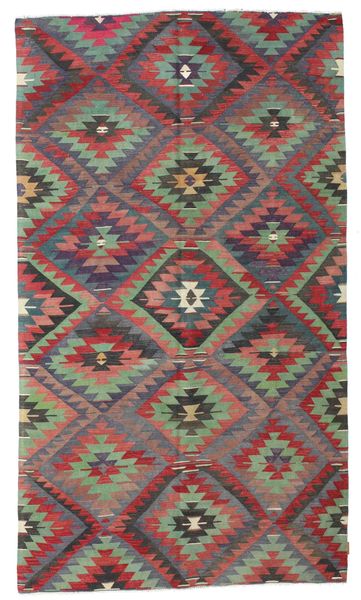 170X296 Kelim Vintage Türkei Teppich Orientalischer Rot/Grau (Wolle, Türkei)