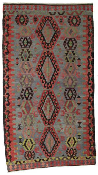 178X325 Kelim Vintage Türkei Teppich Orientalischer Läufer Braun/Rot (Wolle, Türkei)
