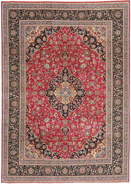  Täbriz Patina Teppich 243X340 Echter Orientalischer Handgeknüpfter Dunkelrot/Dunkelgrau (Wolle, Persien/Iran)