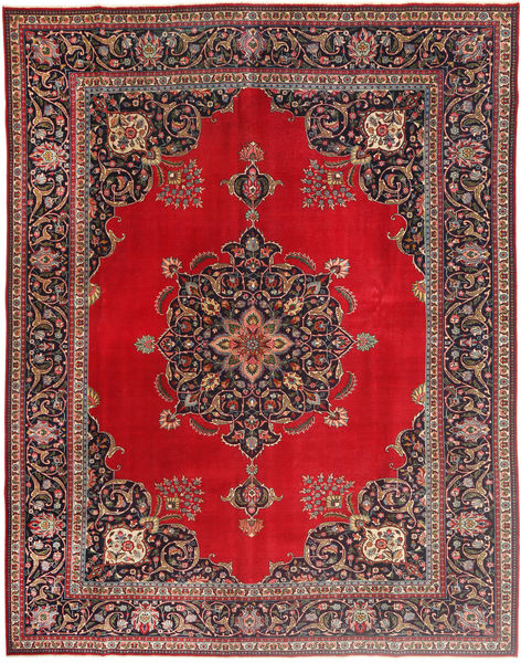  Täbriz Patina Teppich 292X378 Vintage Persischer Wollteppich Rot/Orange Groß Teppich 