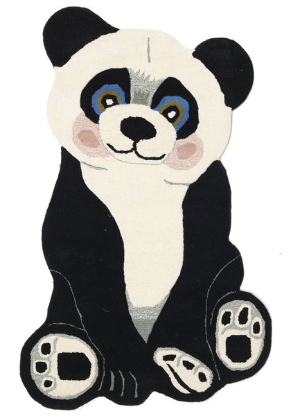  Panda Baby Teppich 100X160 Moderner Dunkelgrau/Beige (Wolle, Indien)