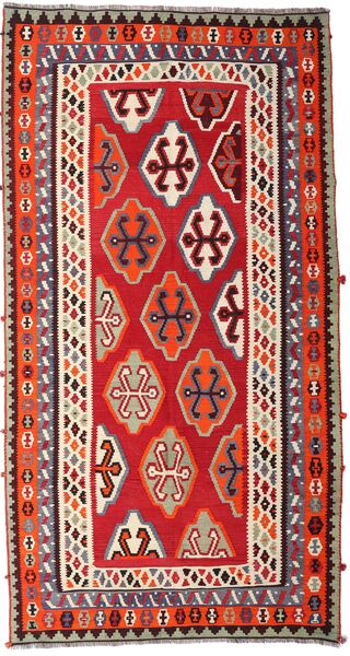  154X295 Kelim Vintage Teppich Läufer Teppich Rot/Beige Persien/Iran 