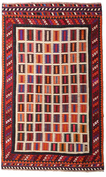  Persischer Kelim Vintage Teppich 174X281 Rot/Dunkelrot (Wolle, Persien/Iran)