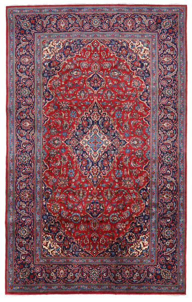  Persischer Maschad Teppich Teppich 200X319 Rot/Dunkelrosa (Wolle, Persien/Iran)