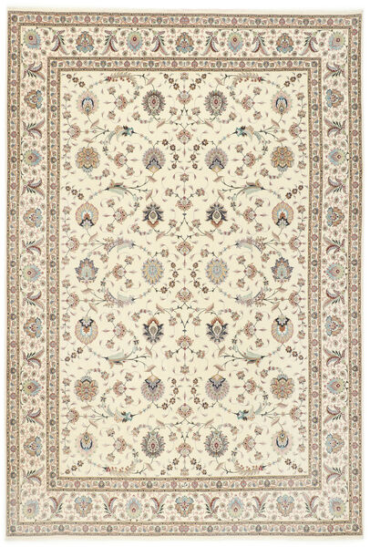  Täbriz 50 Raj Mit Seide Teppich 250X352 Echter Orientalischer Handgeknüpfter Hellgrau/Beige Großer (Wolle/Seide, Persien/Iran)