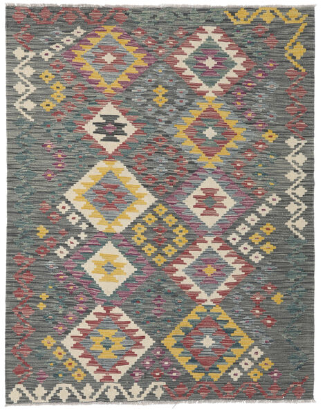  Kelim Afghan Old Style Teppich 131X169 Echter Orientalischer Handgewebter Hellgrau/Dunkelbraun (Wolle, Afghanistan)