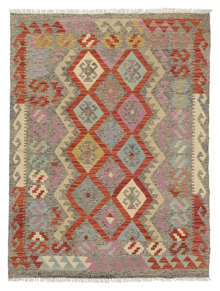  Kelim Afghan Old Style Teppich 130X174 Echter Orientalischer Handgewebter Hellgrau/Hellbraun (Wolle, Afghanistan)