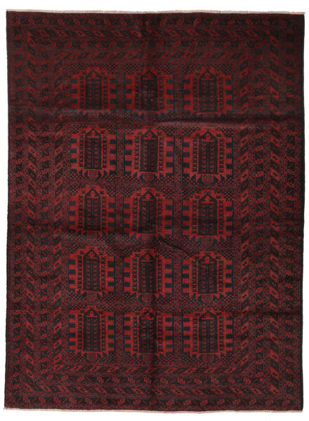  Belutsch Teppich 203X280 Echter Orientalischer Handgeknüpfter Schwartz (Wolle, Afghanistan)