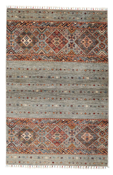  102X158 Shabargan Teppich Handgeknüpfter Teppich Braun/Dunkelgelb Afghanistan 