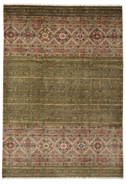 215X307 Shabargan Teppich Moderner Braun/Schwarz (Wolle, Afghanistan)
