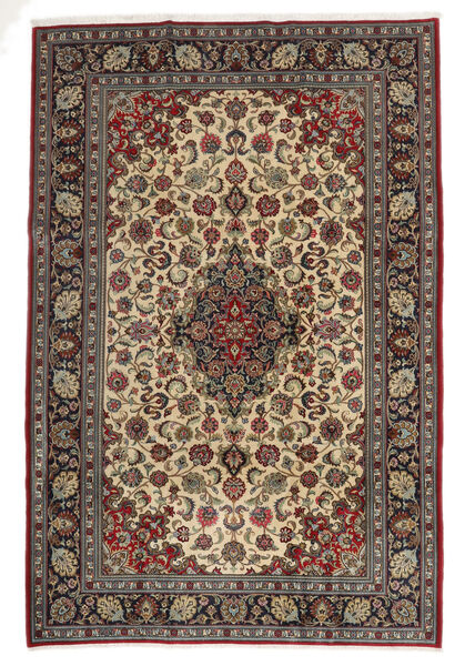  Orientalischer Ghom Kork/Seide Teppich Teppich 200X300 Braun/Schwarz ( Persien/Iran)