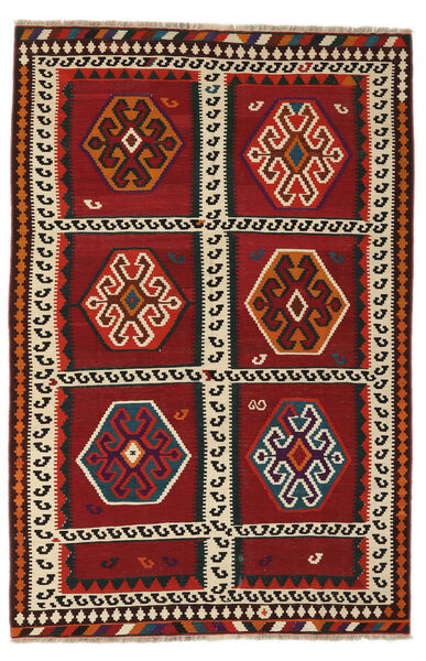 Kelim Vintage Teppich Teppich 167X254 Dunkelrot/Schwarz (Wolle, Persien/Iran)