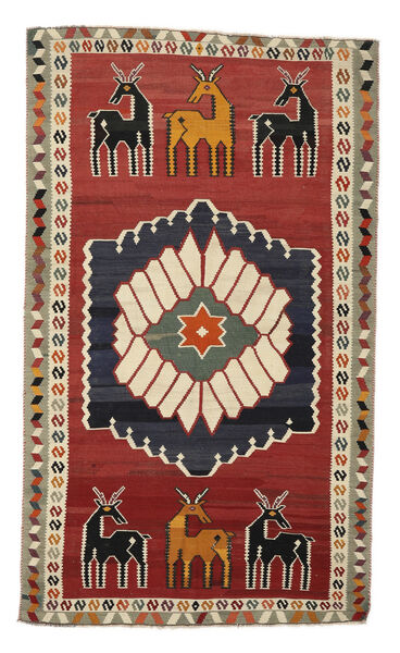  Orientalischer Kelim Vintage Teppich Teppich 148X251 Dunkelrot/Schwarz (Wolle, Persien/Iran)