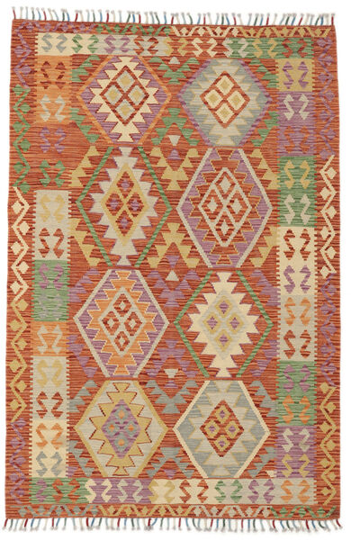  Kelim Afghan Old Style Teppich 122X181 Echter Orientalischer Handgewebter Dunkelbraun/Braun (Wolle, Afghanistan)