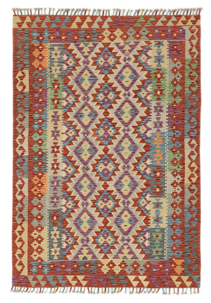  Kelim Afghan Old Style Teppich 117X173 Echter Orientalischer Handgewebter Schwartz/Dunkelgrün (Wolle, Afghanistan)