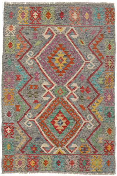  Kelim Afghan Old Style Teppich 117X170 Echter Orientalischer Handgewebter Schwartz/Dunkelbraun (Wolle, Afghanistan)