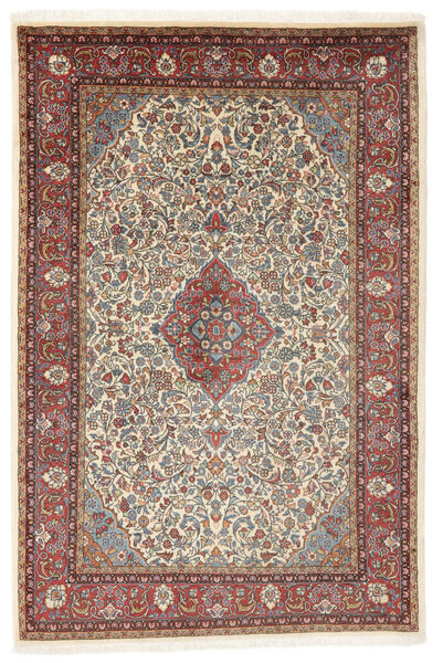  Sarough Teppich 108X158 Echter Orientalischer Handgeknüpfter Dunkelrot/Braun (Wolle, )