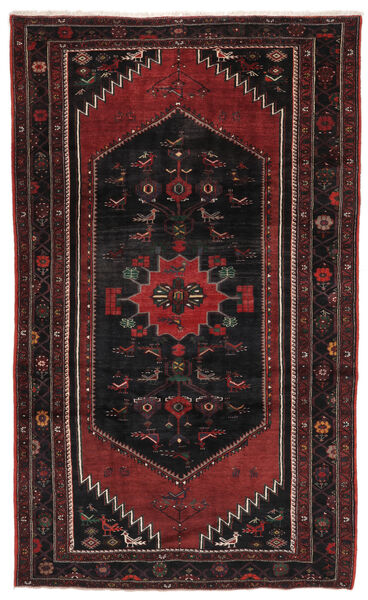  Klardasht Teppich 200X330 Echter Orientalischer Handgeknüpfter Schwartz/Dunkelbraun (Wolle, Persien/Iran)