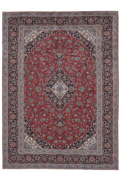  Keshan Teppich 280X384 Echter Orientalischer Handgeknüpfter Dunkelbraun/Schwartz Großer (Wolle, Persien/Iran)