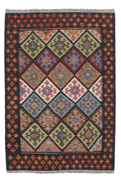  Kelim Afghan Old Style Teppich 128X185 Echter Orientalischer Handgewebter Dunkellila/Dunkelbraun (Wolle, Afghanistan)