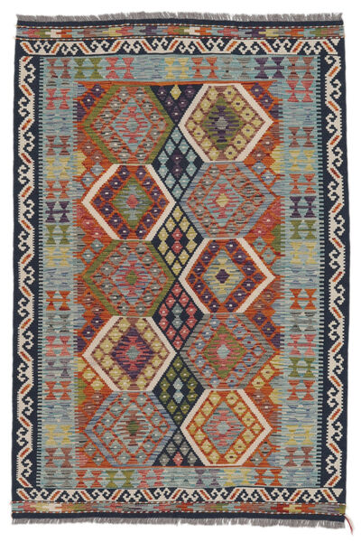  Kelim Afghan Old Style Teppich 123X182 Echter Orientalischer Handgewebter Dunkelbraun/Schwartz (Wolle, Afghanistan)