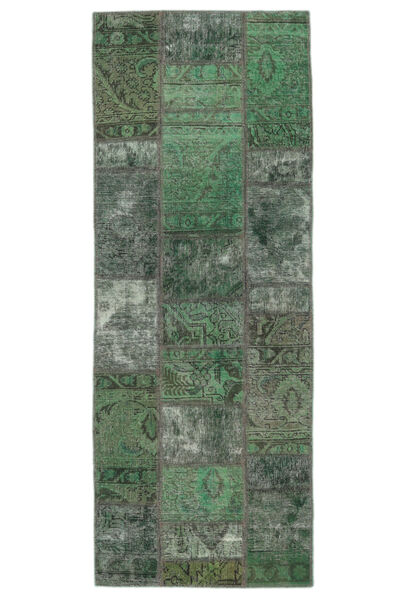 77X202 Patchwork - Persien/Iran Teppich Echter Moderner Handgeknüpfter Läufer Dunkelgrün/Schwarz (Wolle, Persien/Iran)