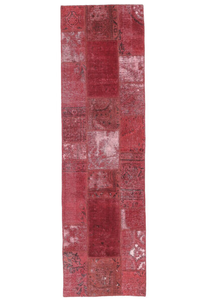 72X254 Patchwork Teppich Moderner Läufer Dunkelrot (Wolle, Persien/Iran)