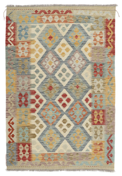  Kelim Afghan Old Style Teppich 116X175 Echter Orientalischer Handgewebter Dunkelbraun/Dunkelgrau (Wolle, Afghanistan)