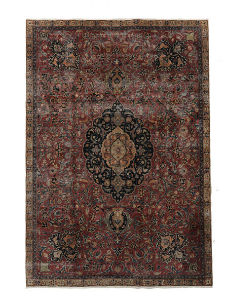  Persischer Colored Vintage Teppich Teppich 221X322 Schwarz/Braun (Wolle, Persien/Iran)