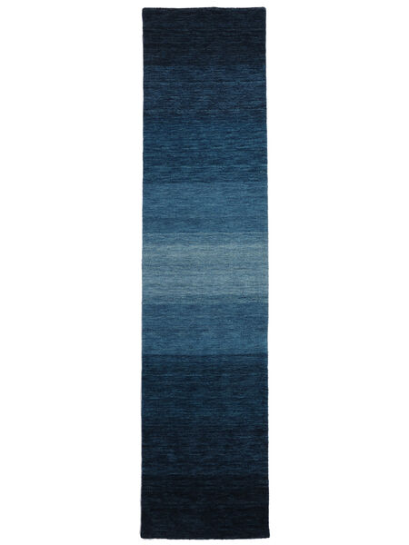 Teppichläufer 80X340 Gabbeh Rainbow Teppich - Blau 