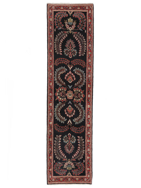 65X253 Sarough Teppich Teppich Orientalischer Läufer Schwarz/Dunkelrot (Wolle, Persien/Iran)