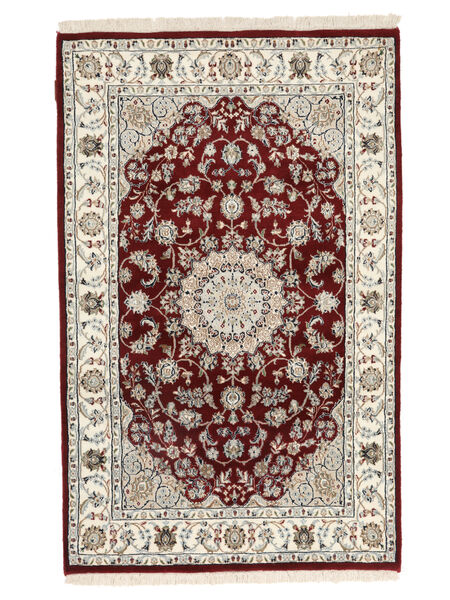  Nain Indisch Teppich 115X180 Echter Orientalischer Handgeknüpfter Schwartz/Dunkelrot ( Indien)