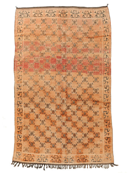 Echter Teppich Berber Moroccan - Mid Atlas Vintage 200X326 Braun/Orange (Wolle, Marokko)