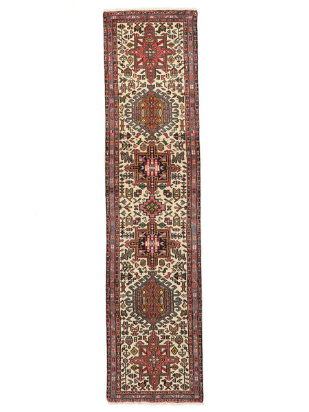 Echter Teppich Hamadan Teppich 69X286 Läufer Dunkelrot/Schwarz (Wolle, Persien/Iran)