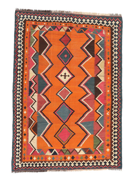  Kelim Vintage Teppich 145X209 Vintage Persischer Wollteppich Rot/Schwarz Klein Teppich 