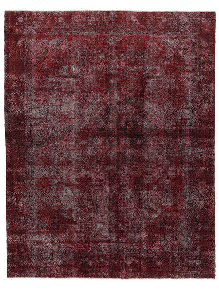  Persischer Colored Vintage Teppich 285X365 Schwarz/Dunkelrot 