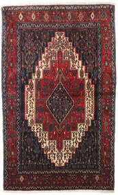  Senneh Teppich 128X210 Echter Orientalischer Handgeknüpfter Dunkelbraun/Dunkelrot (Wolle, Persien/Iran)