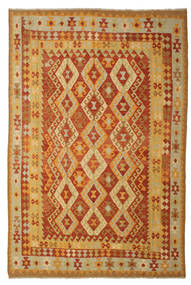  Kelim Afghan Old Stil Teppich 197X293 Echter Orientalischer Handgewebter (Wolle, Afghanistan)