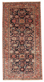  Nanadj Teppich 160X322 Echter Orientalischer Handgeknüpfter Läufer Dunkelbraun/Rost/Rot (Wolle, Persien/Iran)