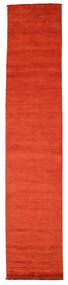  Handloom Fringes - Rost/Rot Teppich 80X400 Moderner Läufer Rost/Rot/Orange (Wolle, Indien)