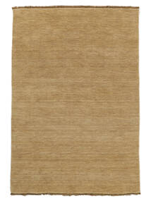  200X300 Einfarbig Handloom Fringes Teppich - Beige Wolle, 
