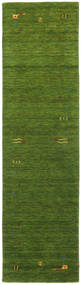  Gabbeh Loom Frame - Grün Teppich 80X300 Moderner Läufer Dunkelgrün/Olivgrün (Wolle, Indien)