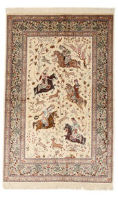  Ghom Seide Signatur: Sharifi Teppich 130X200 Echter Orientalischer Handgeknüpfter Dunkelbraun/Braun (Seide, Persien/Iran)