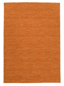  Kelim Loom - Orange Teppich 160X230 Echter Moderner Handgewebter Orange (Wolle, Indien)