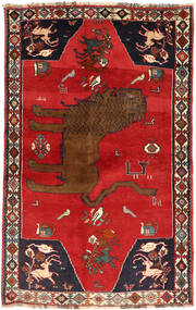  Ghashghai Teppich 129X208 Echter Orientalischer Handgeknüpfter Rost/Rot/Dunkelrot (Wolle, Persien/Iran)
