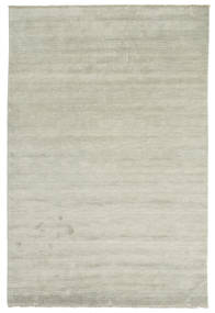  200X300 Einfarbig Handloom Fringes Teppich - Hellgrün/Grau Wolle, 