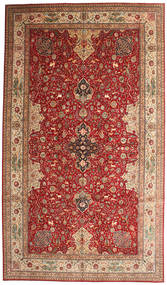  Täbriz 50 Raj Signatur Torabi Teppich 378X660 Echter Orientalischer Handgeknüpfter Dunkelrot/Braun Großer (Wolle/Seide, Persien/Iran)