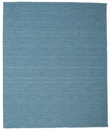  Kelim Loom - Blau Teppich 250X300 Echter Moderner Handgewebter Türkisblau/Blau Großer (Wolle, Indien)